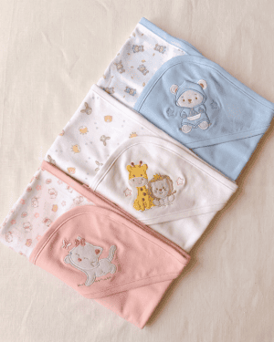 Colchas de Animalitos Color Pastel | 100% Algodon Pima | 78x85cm