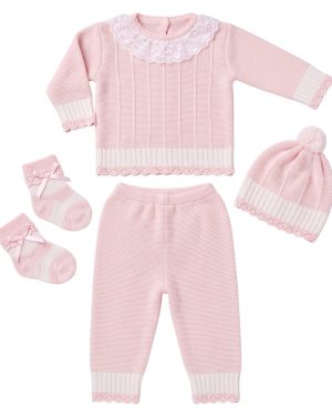 Conjunto Rosa | 100% Algodón | 4 Piezas