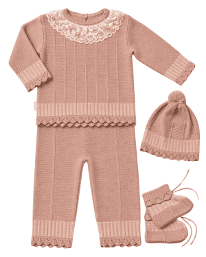 XConjunto Rosa Tejido | 100% Algodon | x Piezas